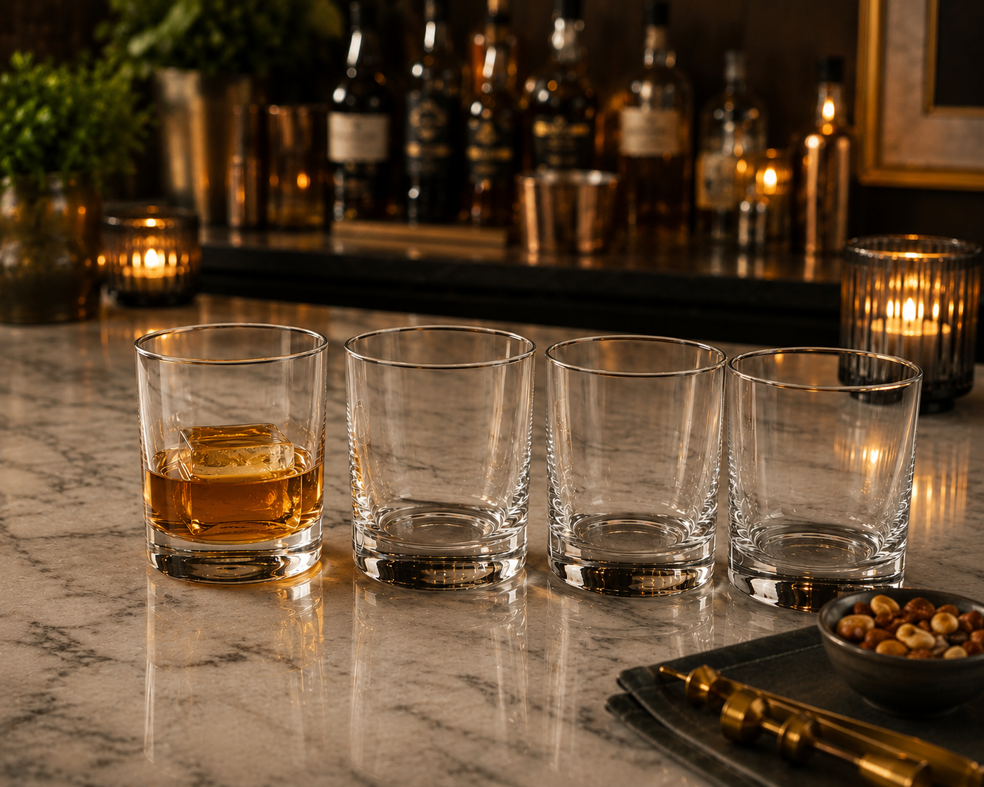 Zwiesel Glas Paris Whiskey Glasses from Germany.
